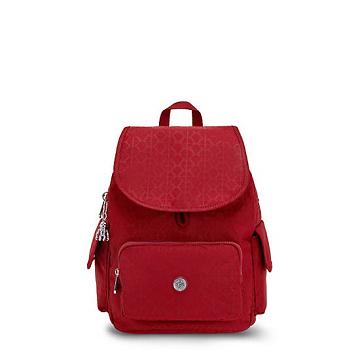 Kipling City Pack Small Classic Backpacks Signature Red | AU 1498IL